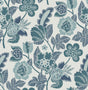 A-Street Prints Jana Teal Jacobean Wallpaper