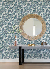 A-Street Prints Jana Teal Jacobean Wallpaper