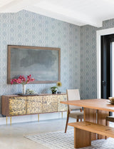 A-Street Prints Ogee Pewter Wallpaper