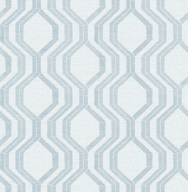A-Street Prints Ogee Light Blue Wallpaper