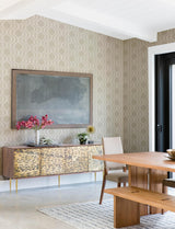 A-Street Prints Ogee Neutral Wallpaper