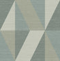 A-Street Prints Winslow Green Geometric Faux Grasscloth Wallpaper
