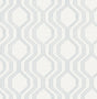 A-Street Prints Ogee Silver Wallpaper