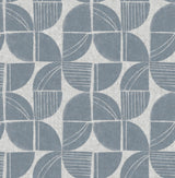 A-Street Prints Baxter Denim Semicircle Mosaic Wallpaper