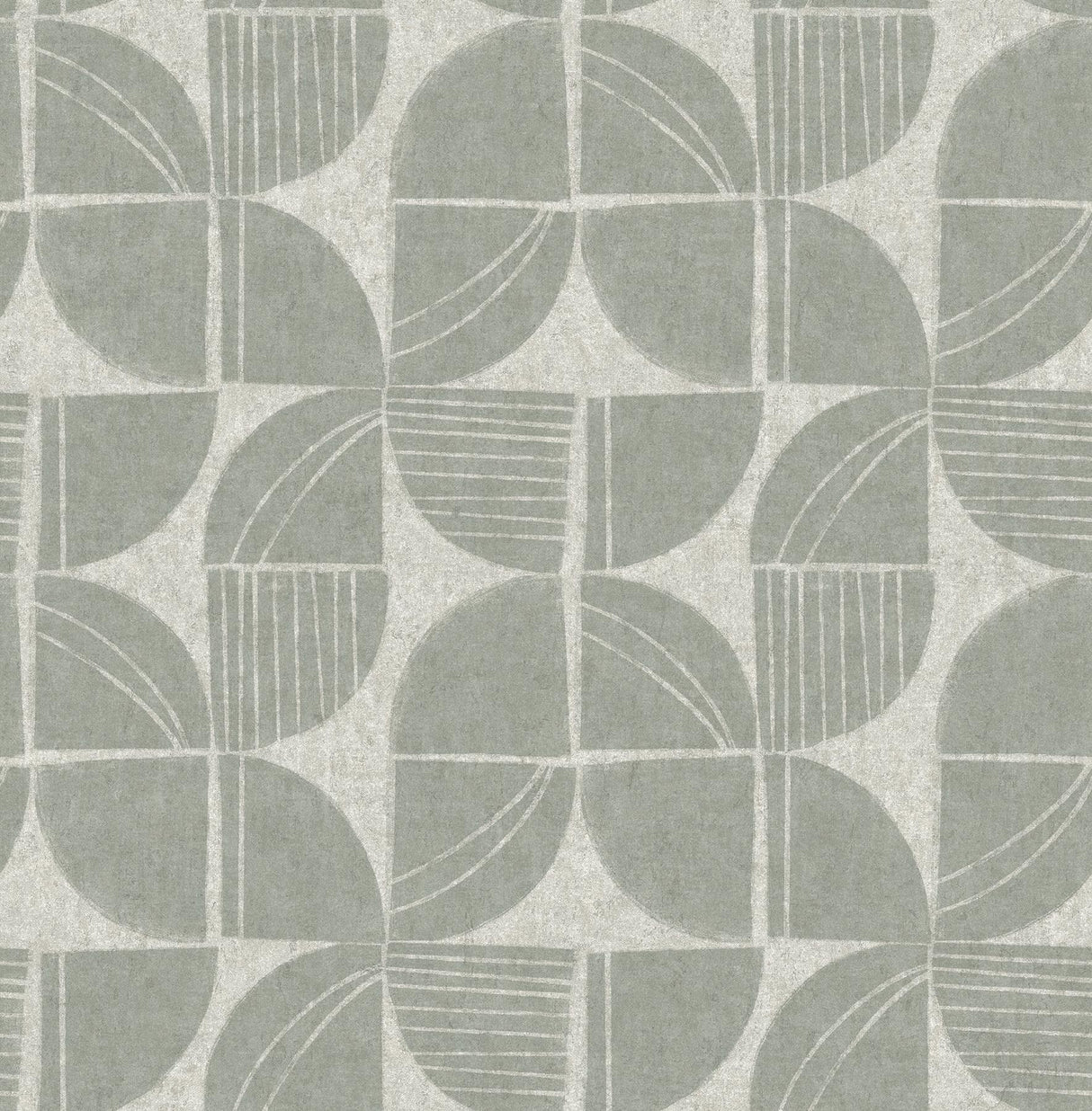 A-Street Prints Baxter Sea Green Semicircle Mosaic Wallpaper