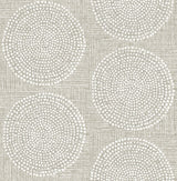 A-Street Prints Medallions Beige Wallpaper