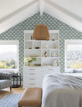 A-Street Prints Stripes Teal Wallpaper