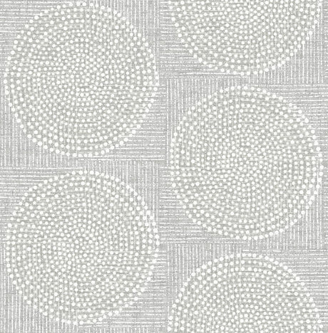 A-Street Prints Medallions Grey Wallpaper