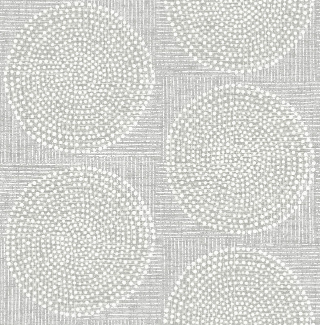 A-Street Prints Medallions Grey Wallpaper