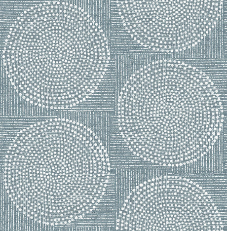 A-Street Prints Medallions Denim Wallpaper