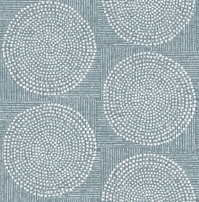 A-Street Prints Medallions Denim Wallpaper