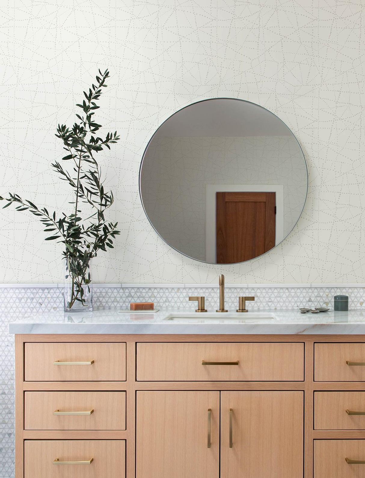 A-Street Prints Geometrics Ivory Wallpaper