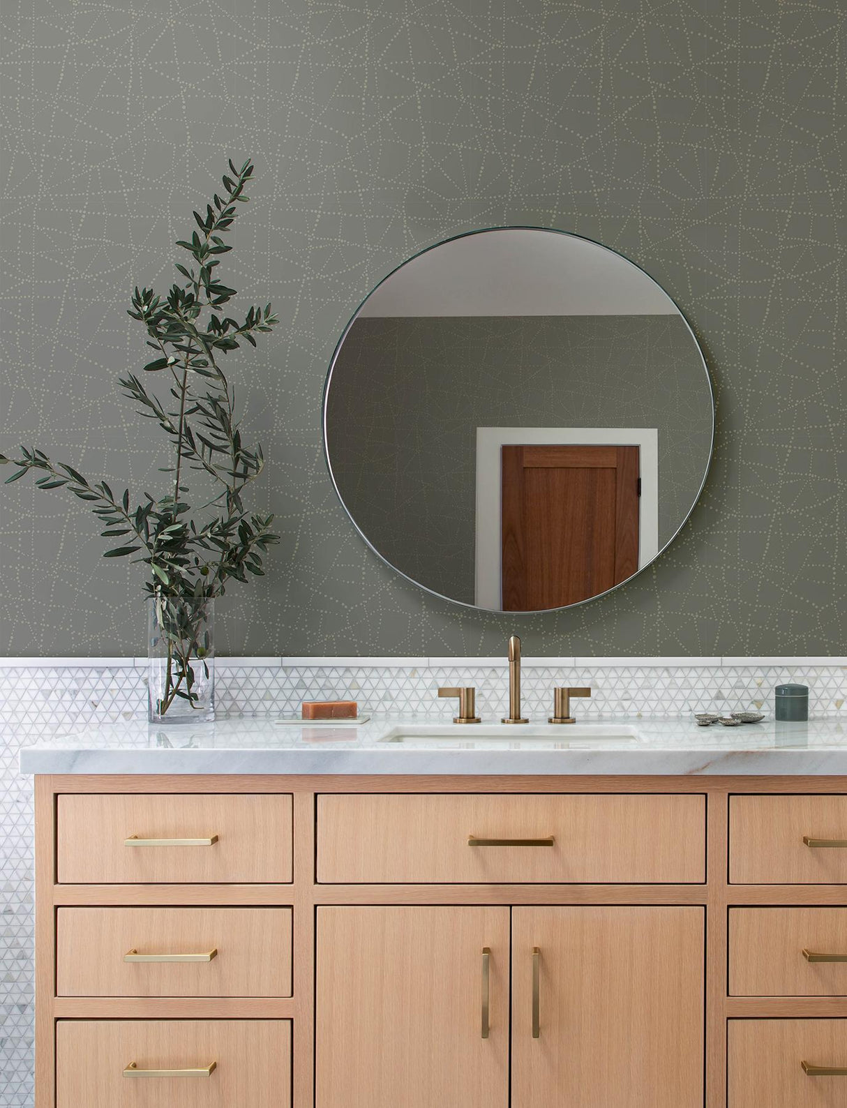 A-Street Prints Geometrics Charcoal Wallpaper