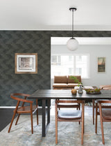 A-Street Prints Presley Black Tessellation Wallpaper