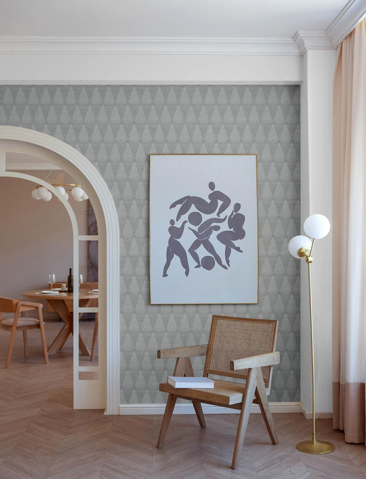 A-Street Prints Ogee Stone Wallpaper