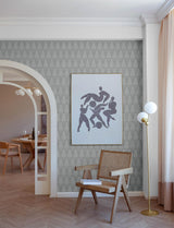 A-Street Prints Ogee Stone Wallpaper