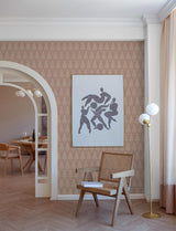 A-Street Prints Ogee Rust Wallpaper