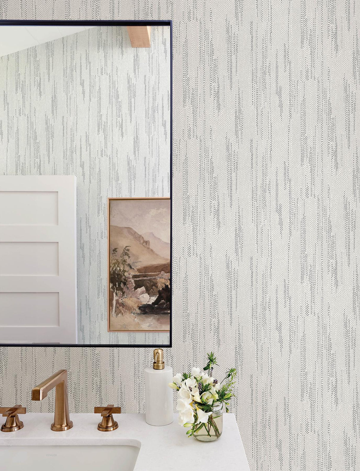 A-Street Prints Abstract Charcoal Wallpaper