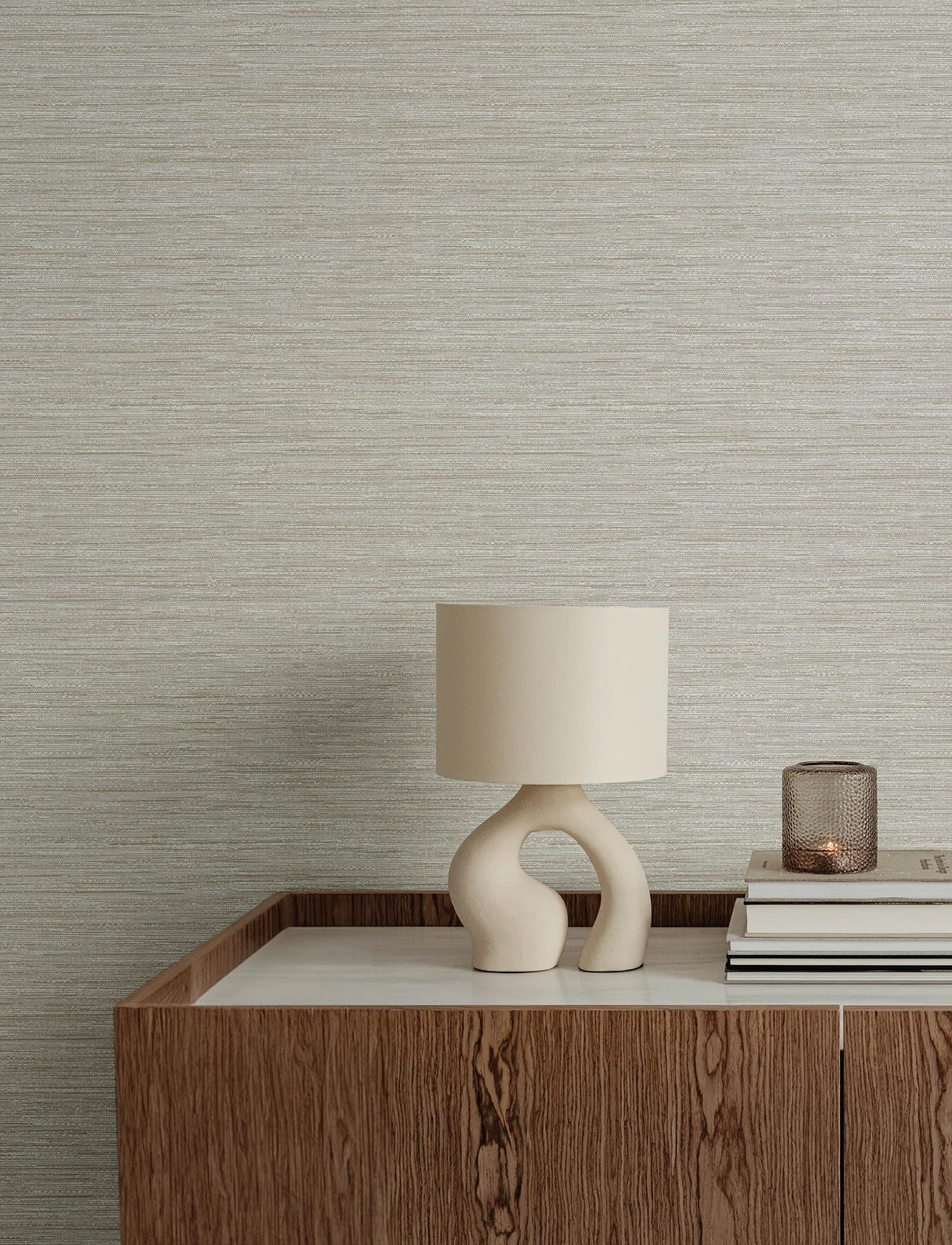 A-Street Prints Faux Grasscloth Neutral Wallpaper