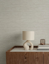 A-Street Prints Faux Grasscloth Neutral Wallpaper