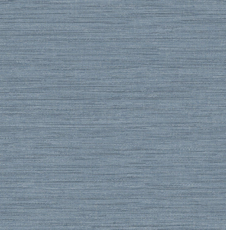 A-Street Prints Faux Grasscloth Denim Wallpaper