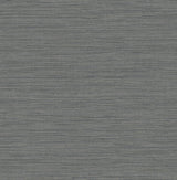 A-Street Prints Faux Grasscloth Black Wallpaper