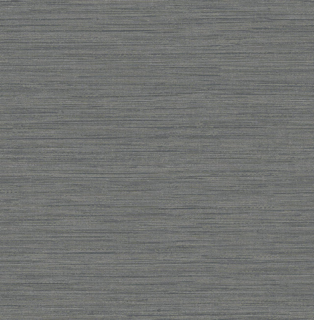 A-Street Prints Faux Grasscloth Black Wallpaper