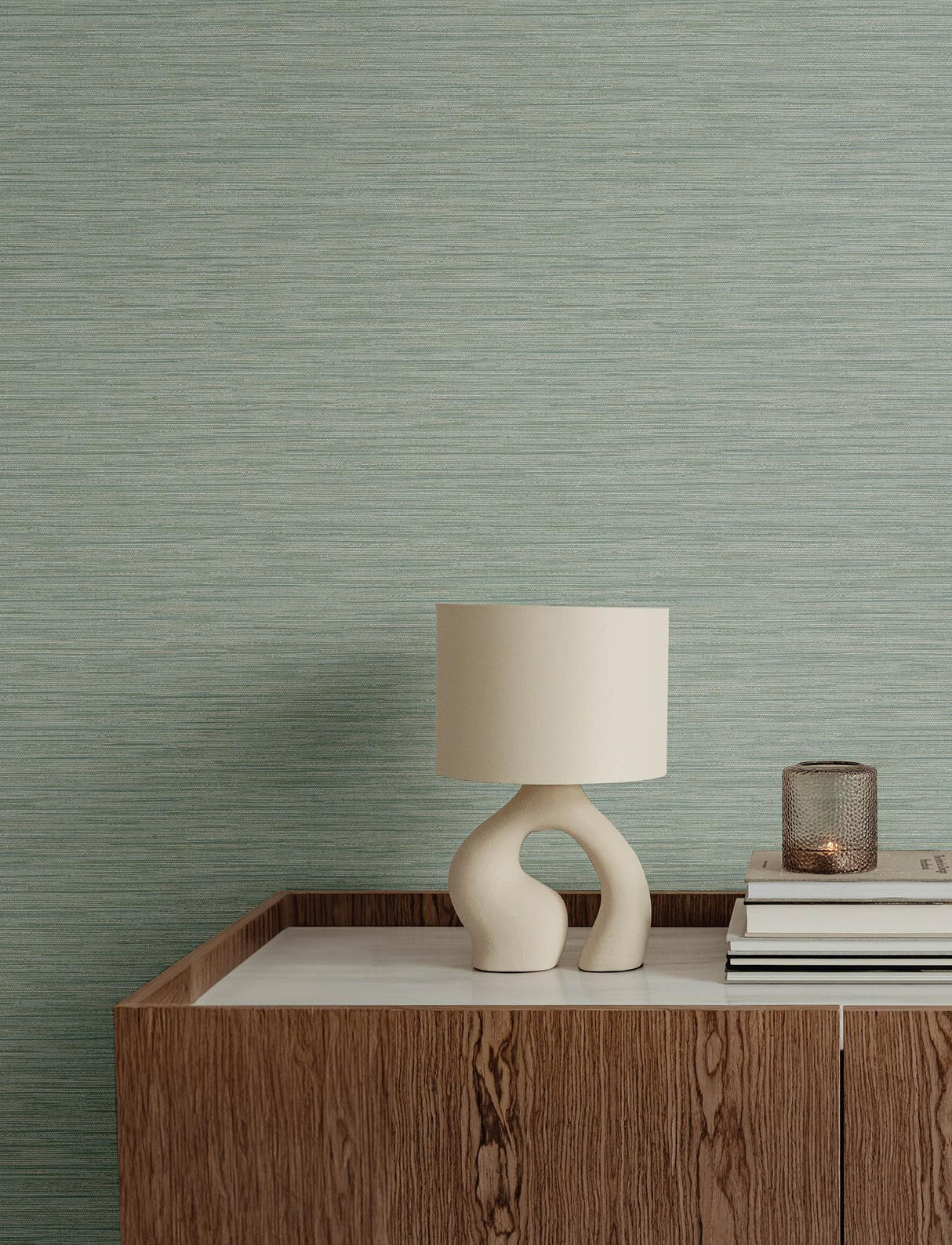 A-Street Prints Faux Grasscloth Sea Green Wallpaper