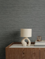 A-Street Prints Faux Grasscloth Stone Wallpaper