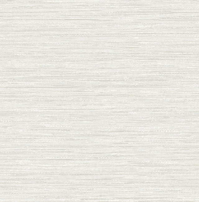 A-Street Prints Faux Grasscloth Silver Wallpaper