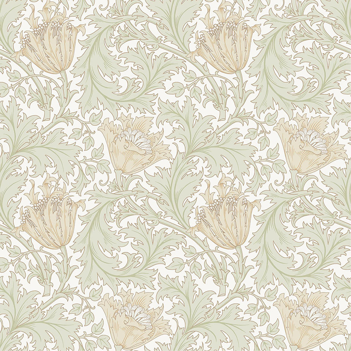 A-Street Prints Flowers Light Green Wallpaper