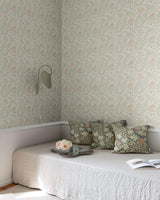 A-Street Prints Flowers Light Green Wallpaper