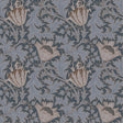 A-Street Prints Flowers Dark Blue Wallpaper
