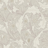 A-Street Prints Granville White Leafy Vine Wallpaper