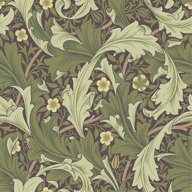 A-Street Prints Botanical Plum Wallpaper