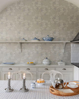 A-Street Prints Botanical Light Grey Wallpaper