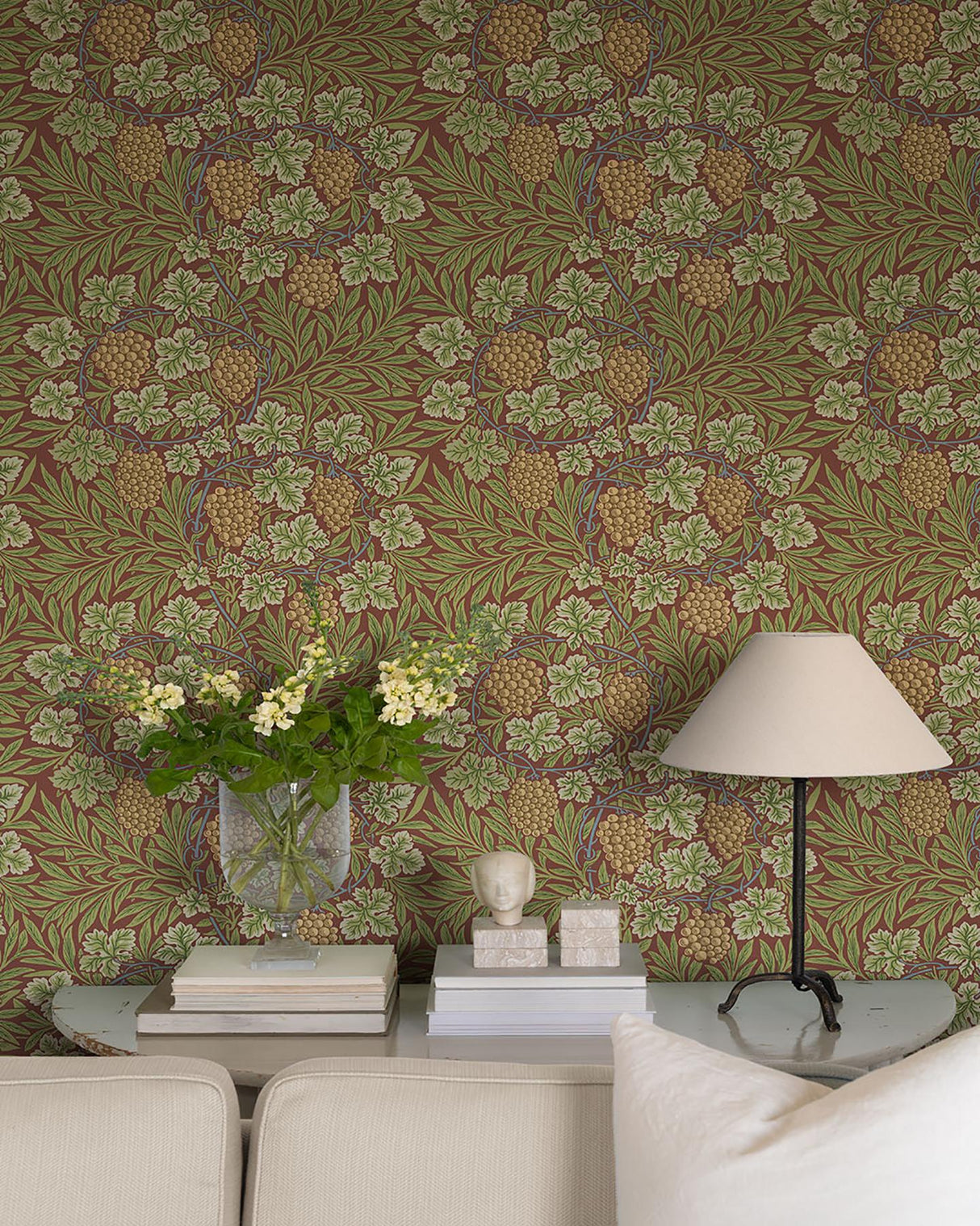 A-Street Prints Botanical Ruby Wallpaper