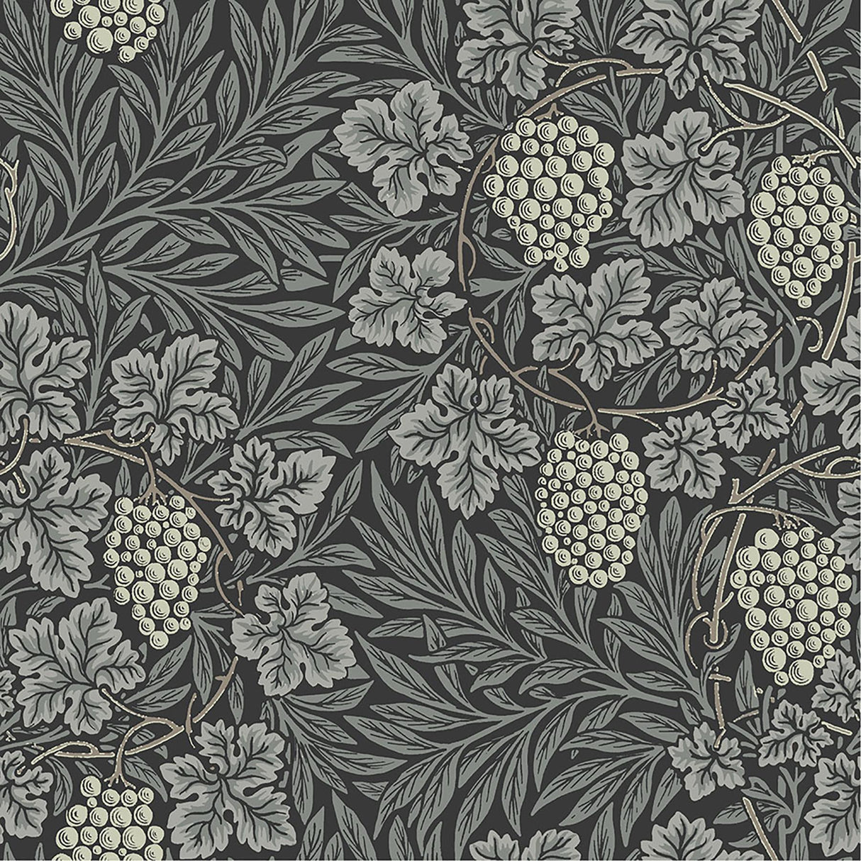 A-Street Prints Botanical Denim Wallpaper