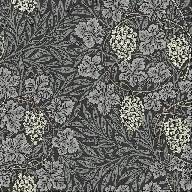 A-Street Prints Botanical Denim Wallpaper