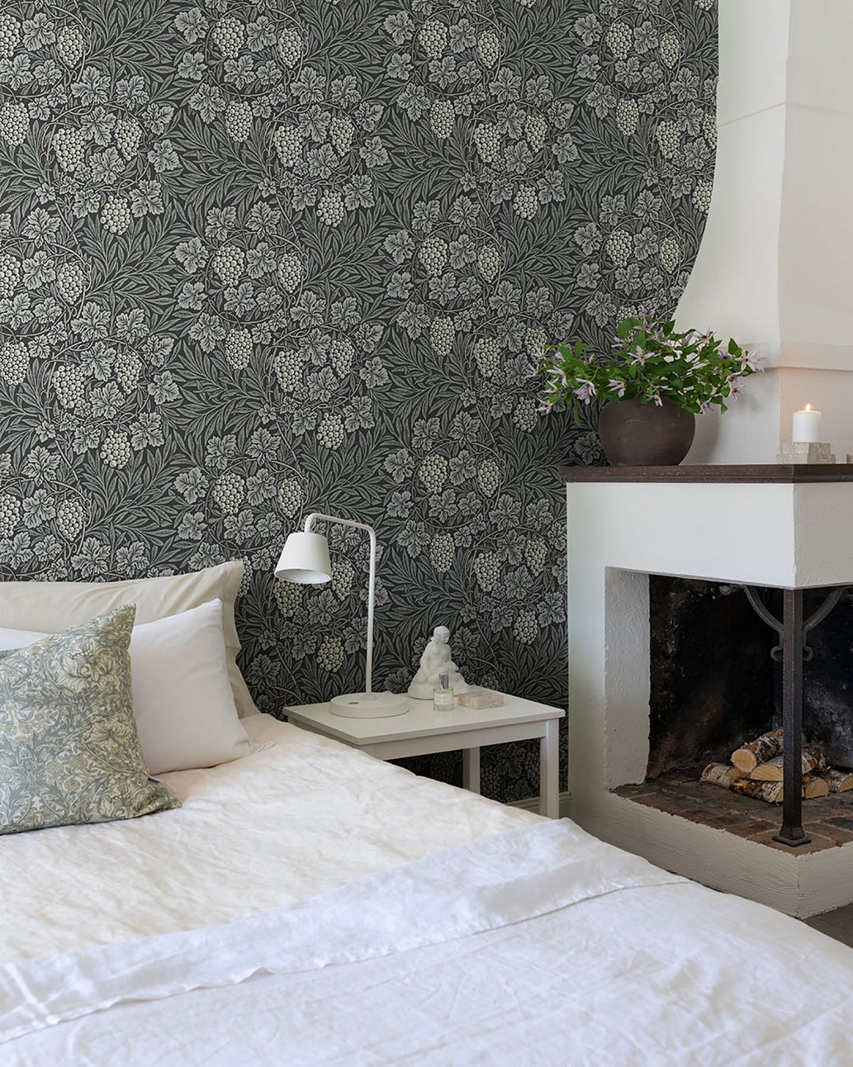A-Street Prints Botanical Denim Wallpaper