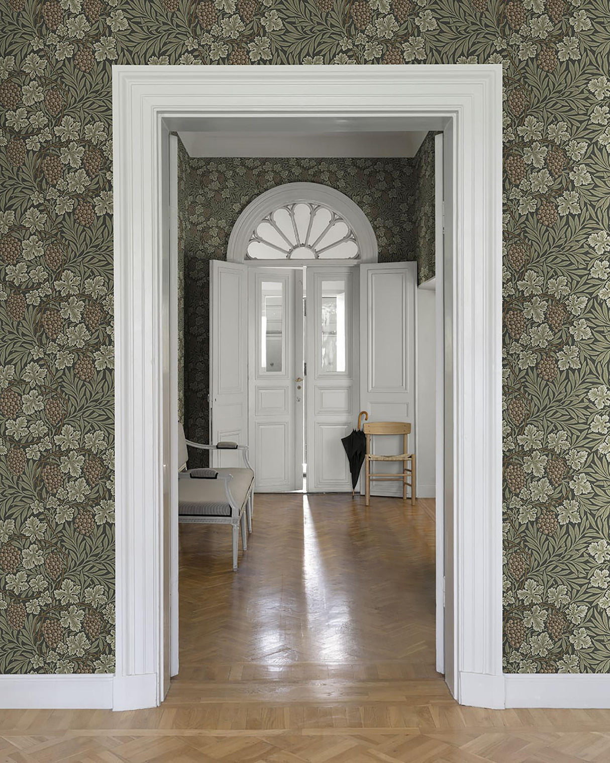 A-Street Prints Botanical Dark Green Wallpaper