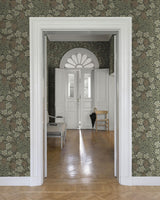 A-Street Prints Botanical Dark Green Wallpaper