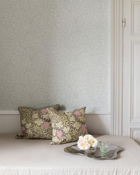 A-Street Prints Leaves Dove Wallpaper