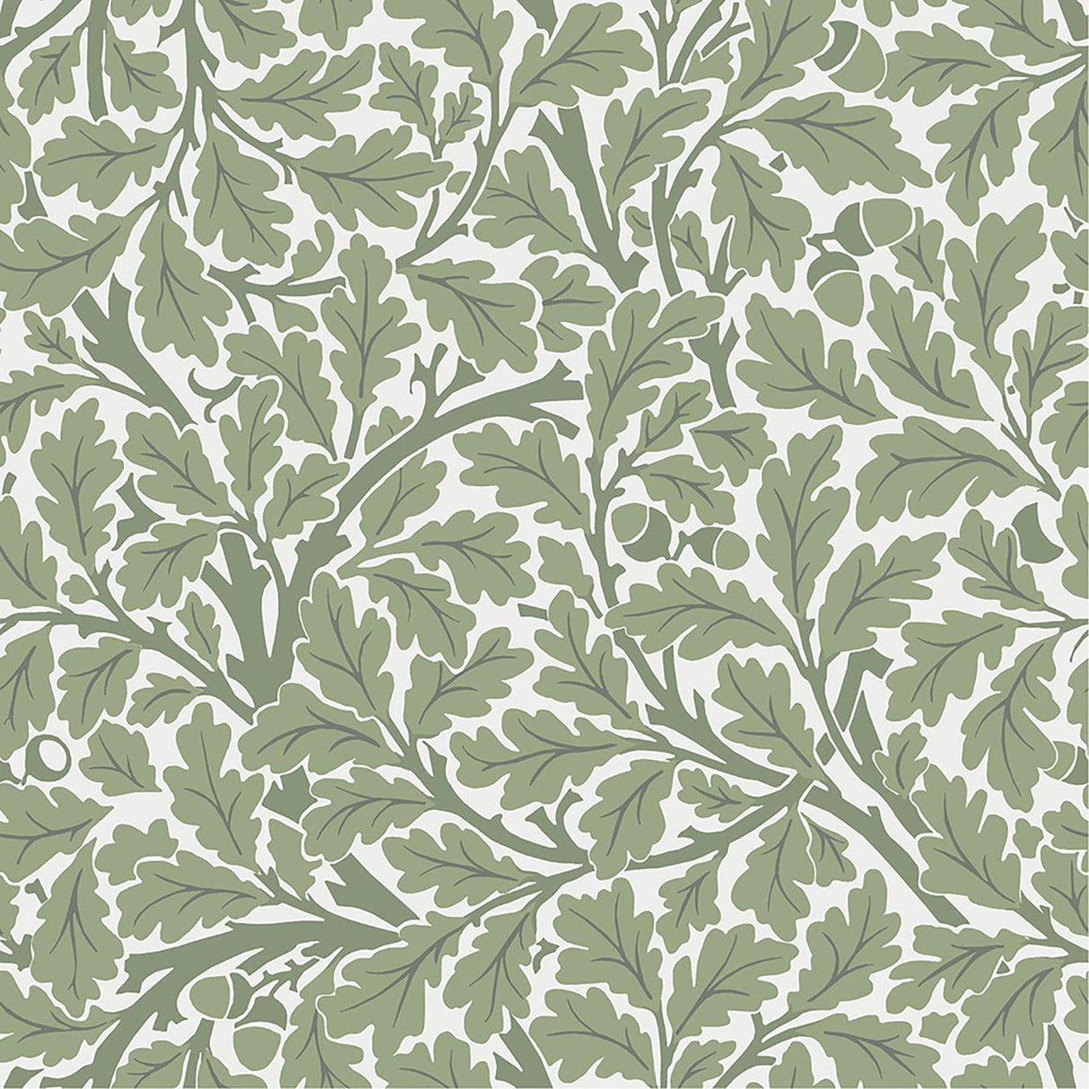 A-Street Prints Oak Tree Green Leaf Wallpaper