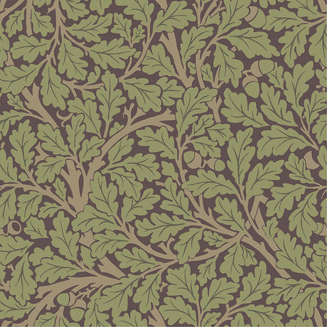 A-Street Prints Leaves Plum Wallpaper
