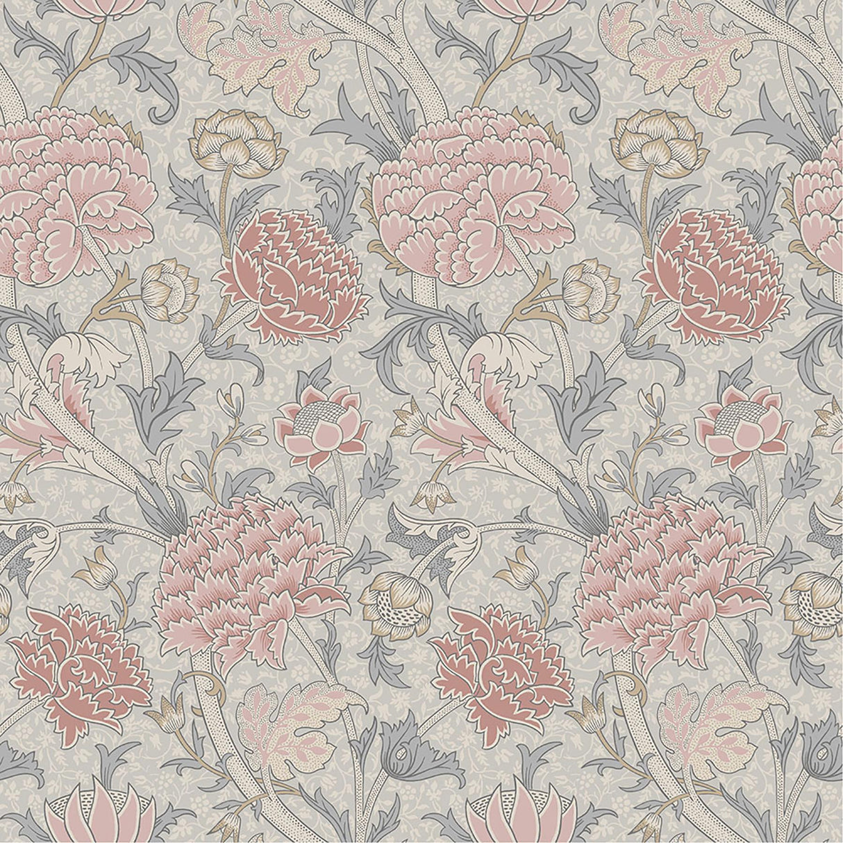 A-Street Prints Cray Pink Floral Trail Wallpaper