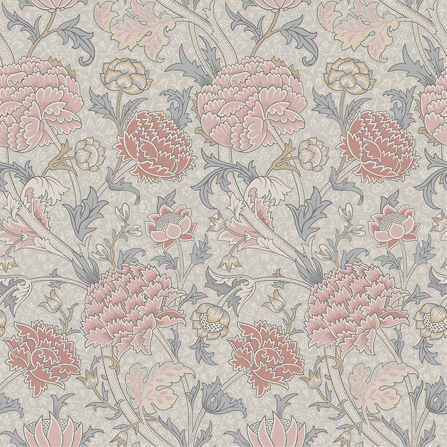 A-Street Prints Cray Pink Floral Trail Wallpaper