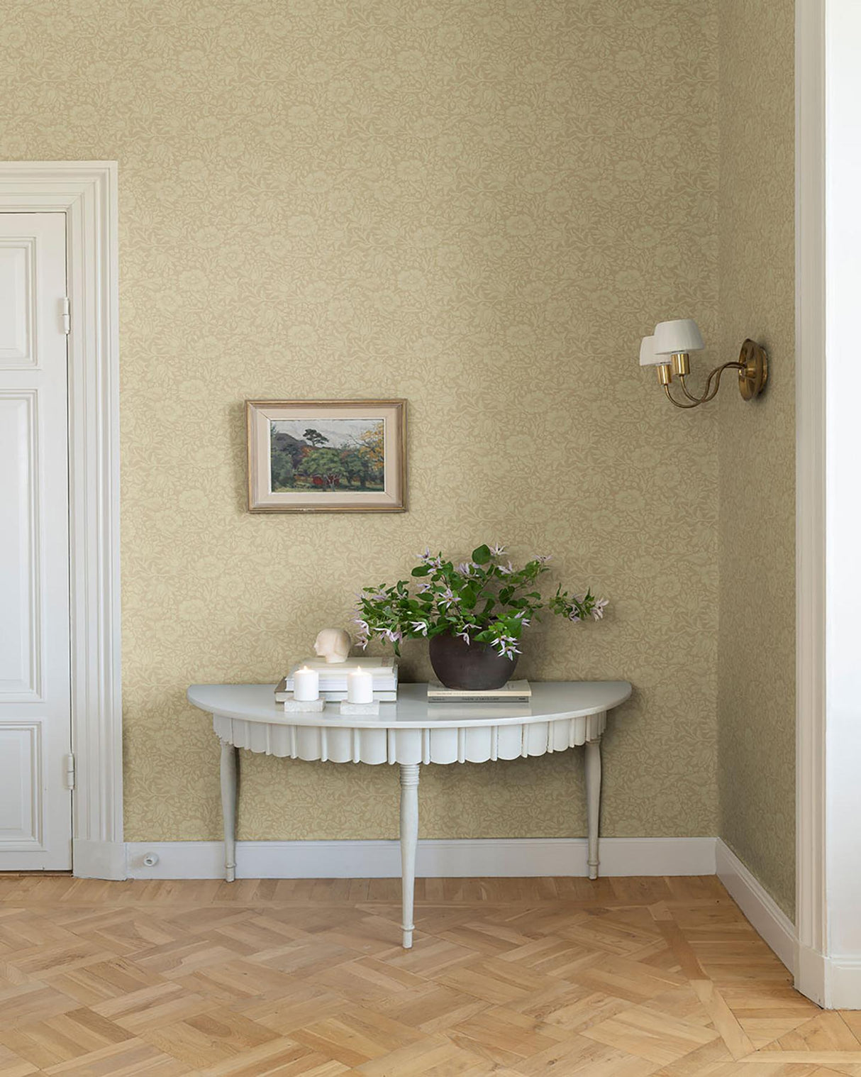 A-Street Prints Flowers Butter Wallpaper