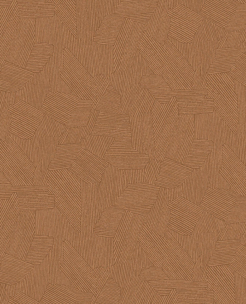 Brewster Home Fashions Clio Copper Lined Geometric Wallpaper