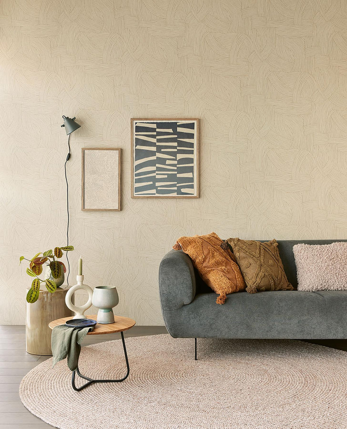 Brewster Home Fashions Freesia Grey Abstract Woven Wallpaper